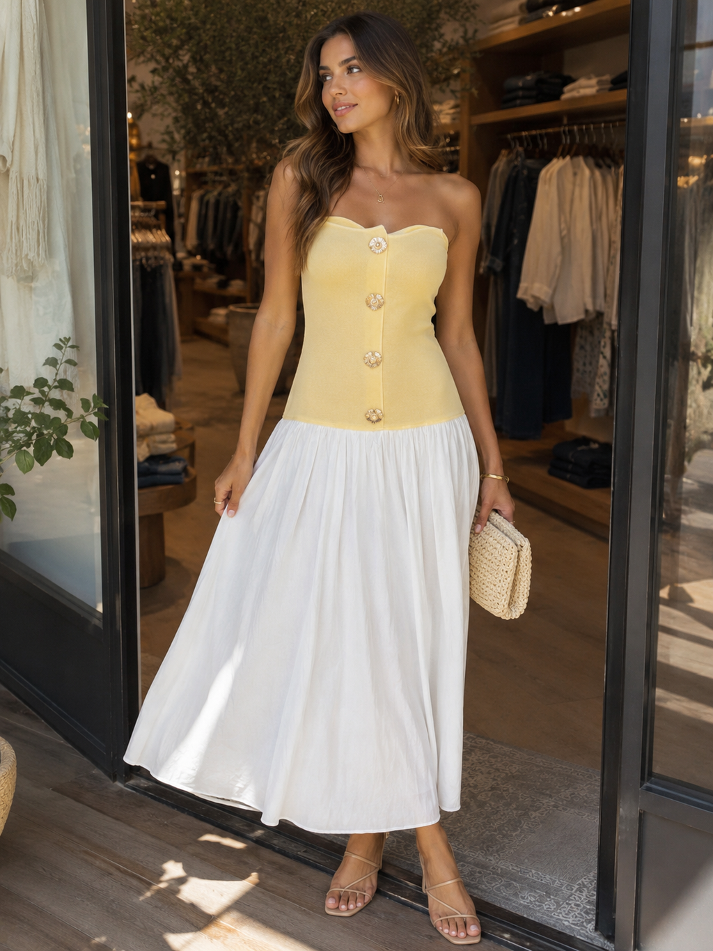 Chocolate Blossom Midi Dress