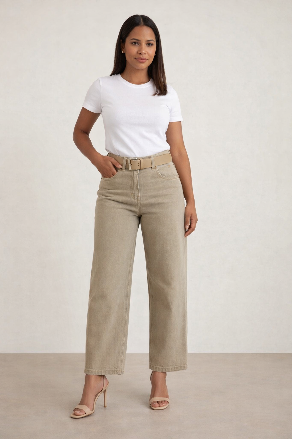 “Essential Chic Barrel Jeans Set”