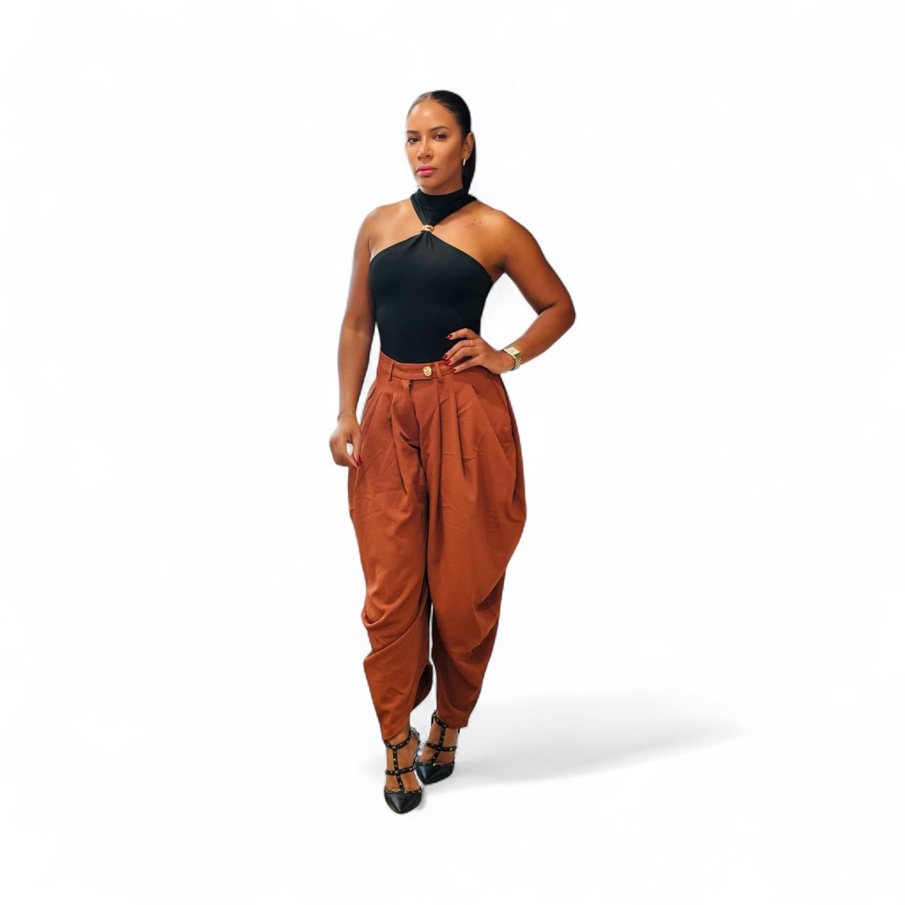 Terracotta Flow Pants - L, Tangerine image