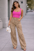 Golden Bloom Barrel Jeans