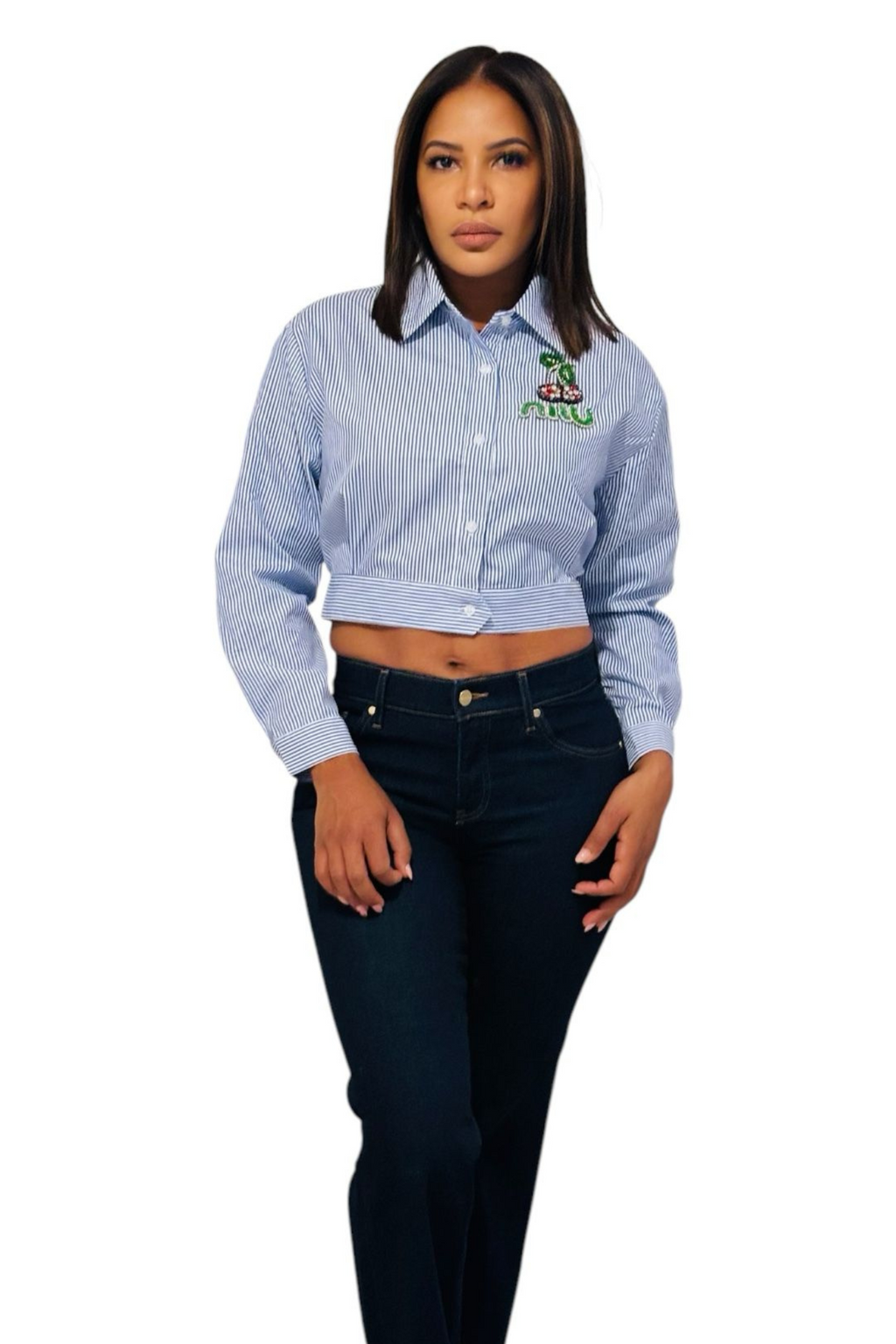 Cropped Stripe Shirt image 0