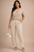 Linen beige pants