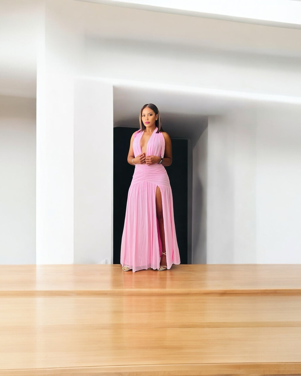 Pink Allure Gown - Pink, S image
