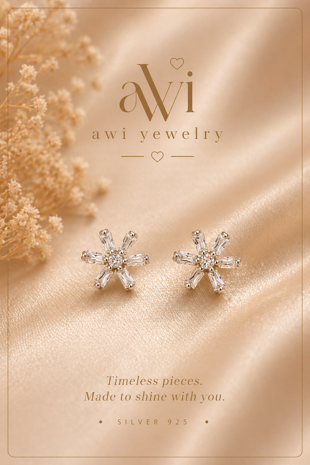 Crystal Bloom Stud Earrings