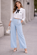 Linen blue pants