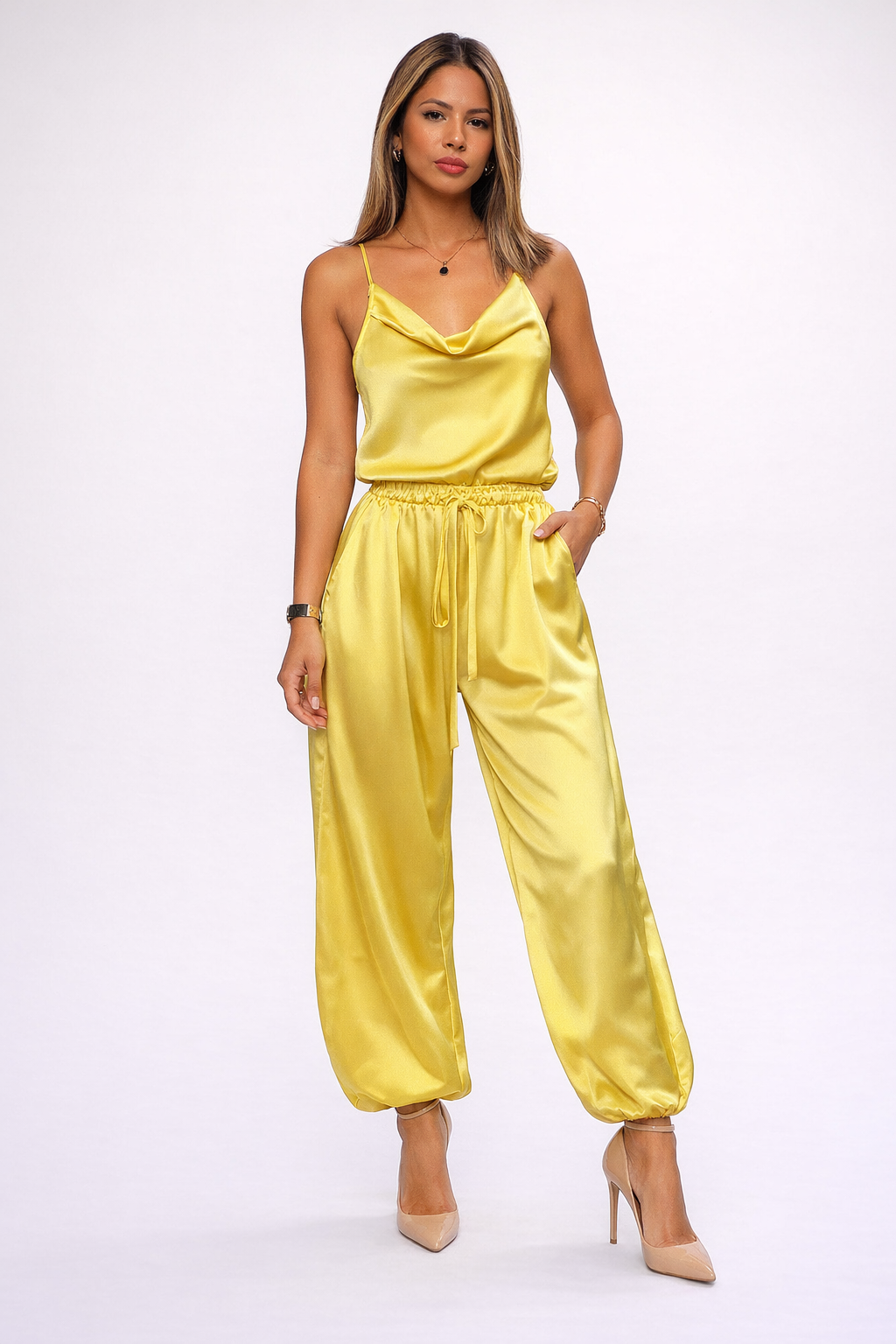 Golden Glow Backless Set