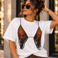 Beaded Bralette Statement Tee