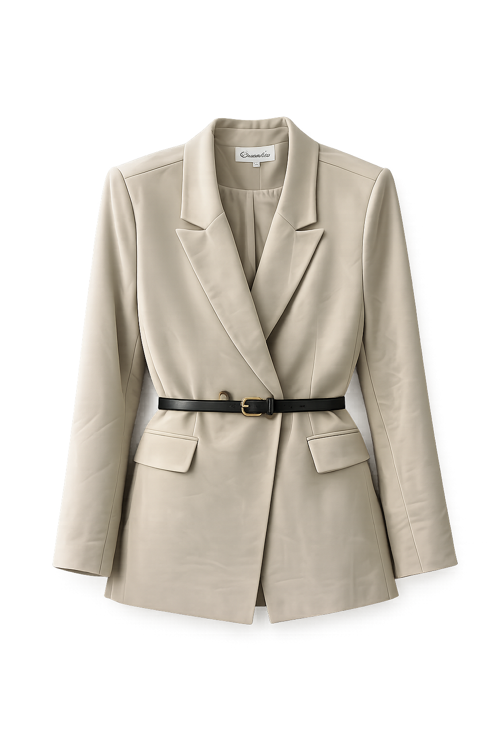 Chic Tailored Belted Blazer