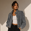 The Milan High-Neck Denim Jacket