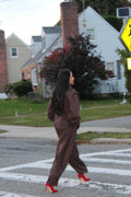 Mocha Elegance Two-Piece Set
