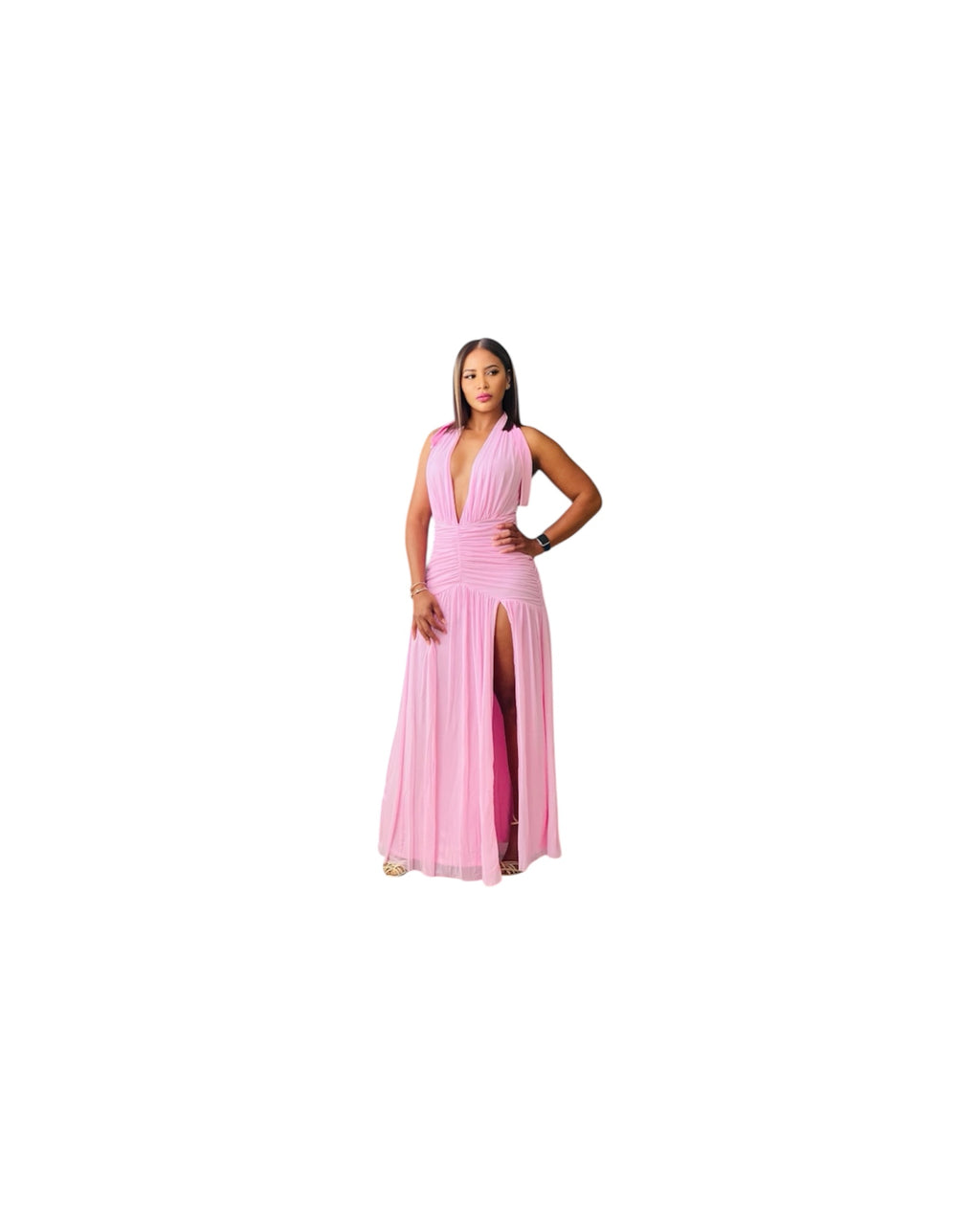 Pink Allure Gown - Pink, M image
