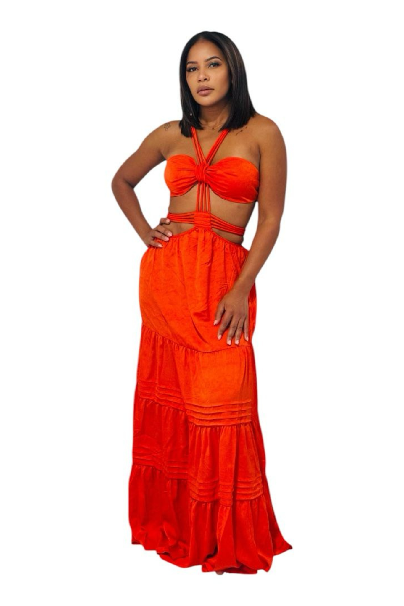 Tangerine Breeze Maxi Dress image 0