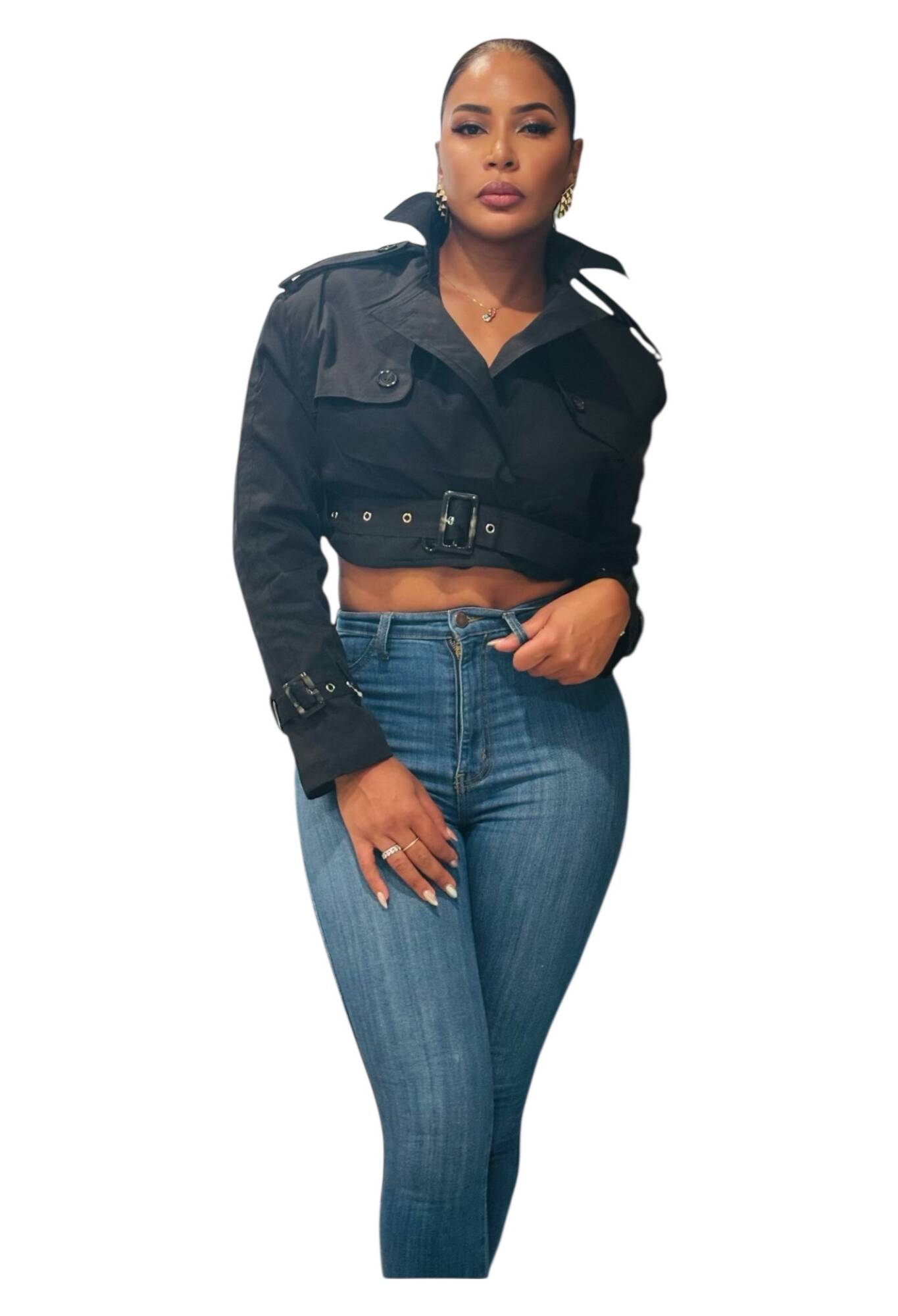 City Edge Cropped Trench Jacket